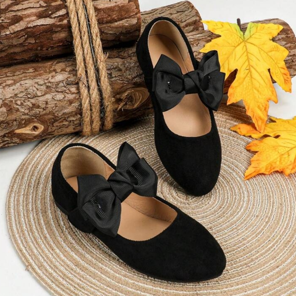 Old Navy Faux-Suede Bow-Tie Ballet Flat Shoes